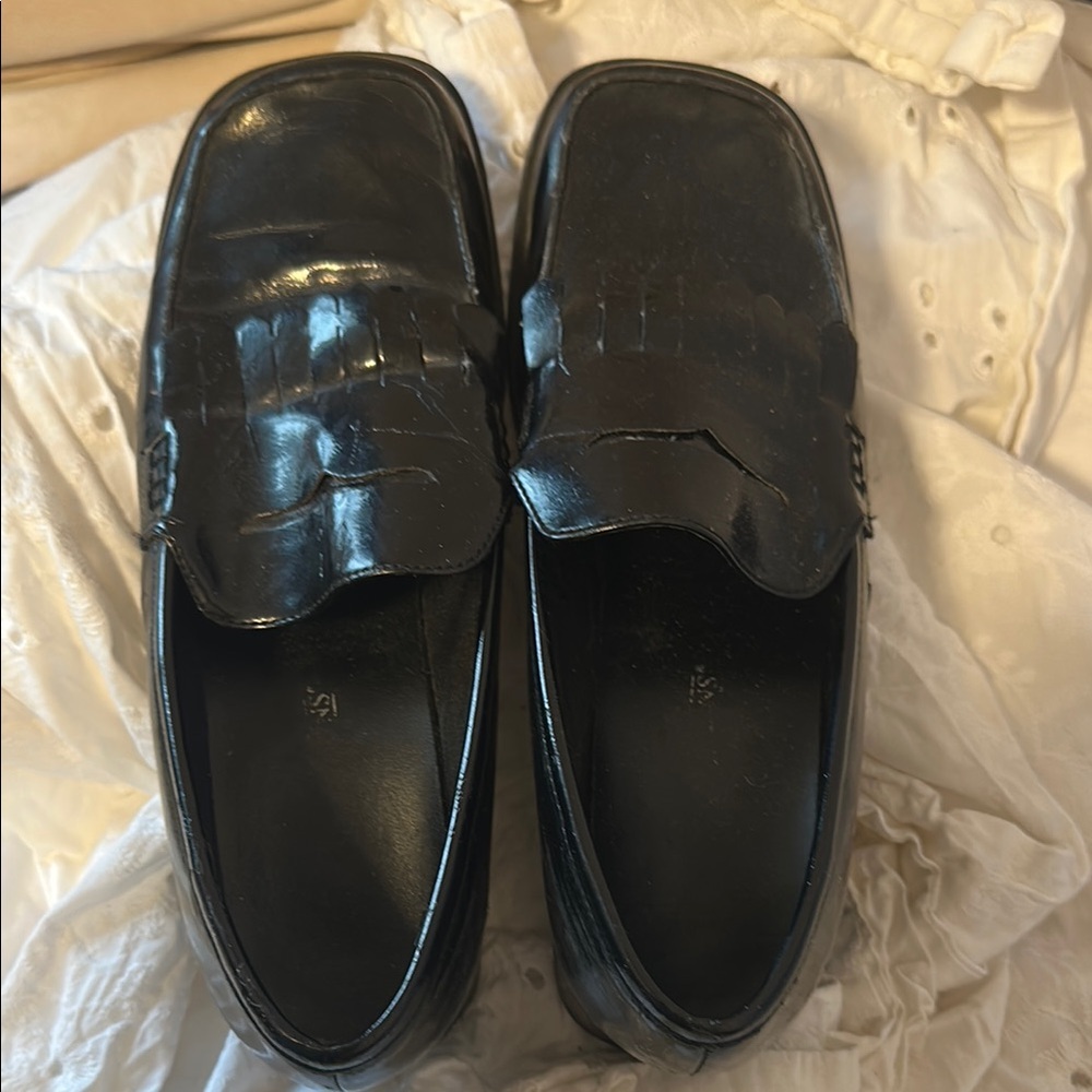 Black Leather Loafers